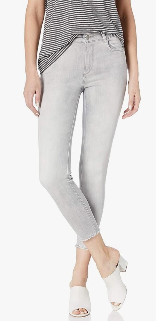 DL1961 Margaux Instasculpt Skinny Ankle Jeans Edge Light Gray 27
